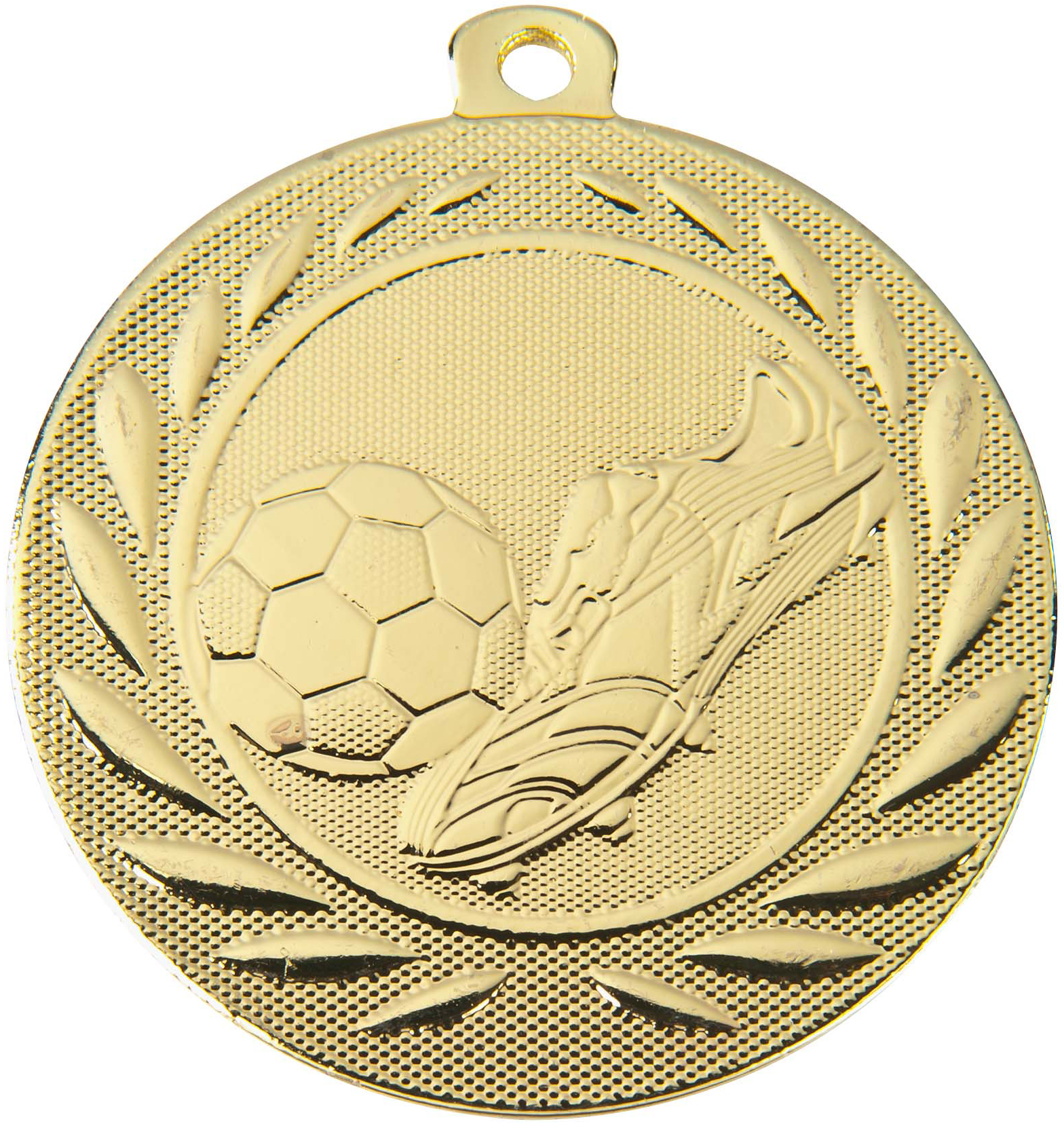 Football Medals - Football Boot and Ball Gallant Medal Gold 50mm (2")