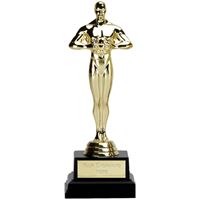 Gold Achievement Multi Award Statue Trophy on Black Base 19cm (7.5